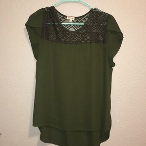 Olive green top